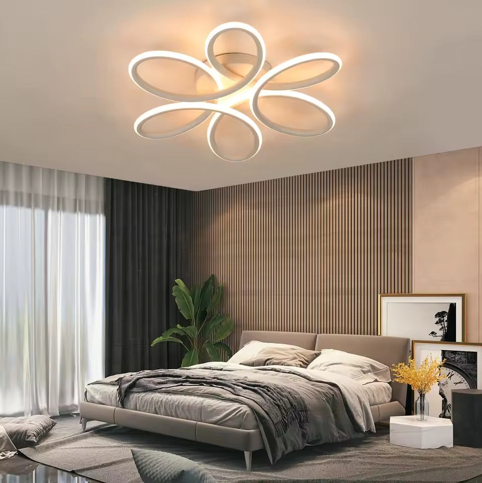 Eva-Blom taklampa 43cm taklampa varmvit 3000K böjd taklampa för vardagsrum sovrum matsal kök