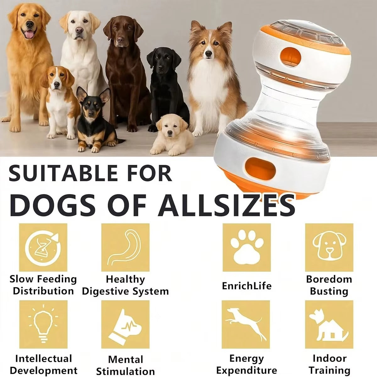 Charlie - Aktiverings boll för hund rullande , slitstark och tandvänlig