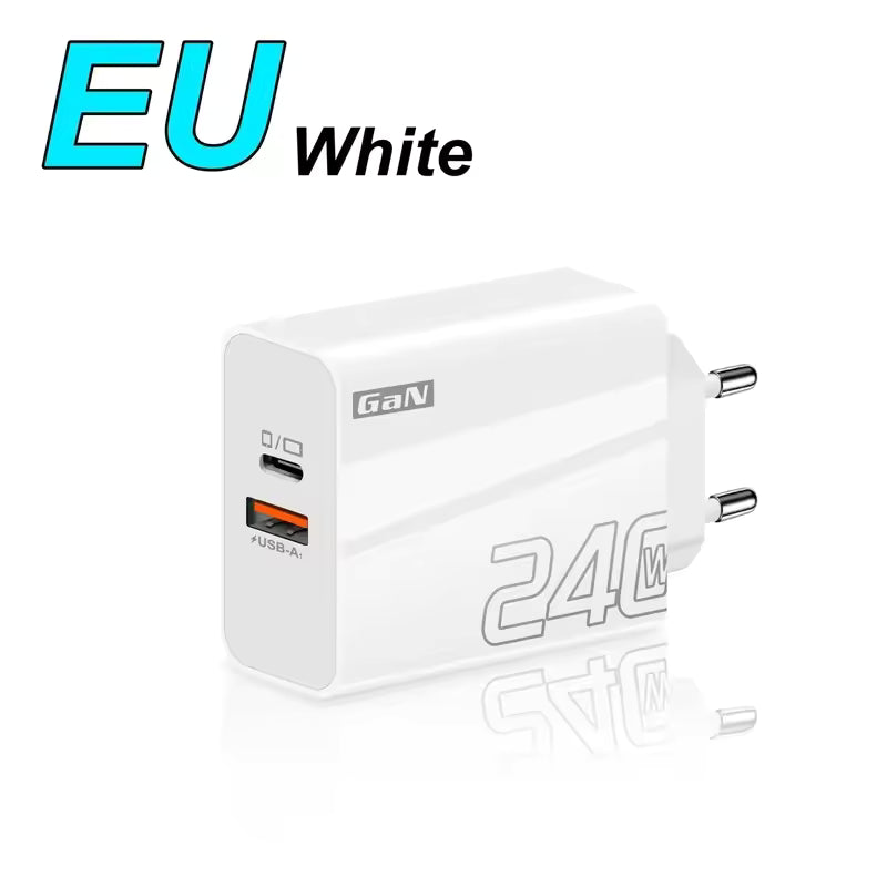 Sven- Är 240W perfekt till ladd station USB Typ C Laddare PD snabb laddning Telefon QC 3.0 Snabbladdare För iPhone 17 16Pro