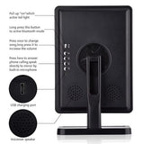 Estell - Exklusiv bärbar sminkspegel med LED-ljus, förstoringsspegel, uppladdningsbart batteri och musikfunktion