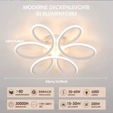 Eva-Blom taklampa 43cm taklampa varmvit 3000K böjd taklampa för vardagsrum sovrum matsal kök