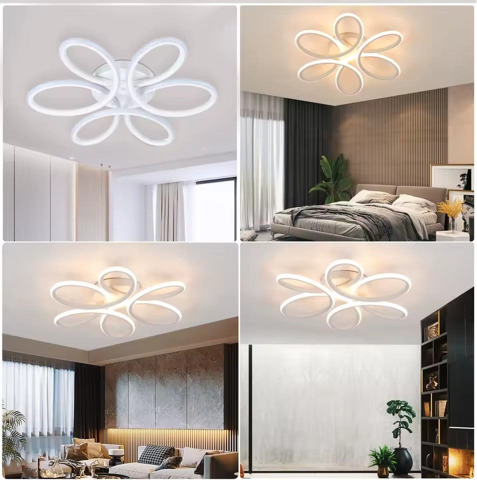 Eva-Blom taklampa 43cm taklampa varmvit 3000K böjd taklampa för vardagsrum sovrum matsal kök