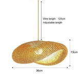 Saga-Handgjord vintage bambu vävd LED-hänglampa hem hängande ljuskrona belysning vardagsrum kök rotting vävd lampa