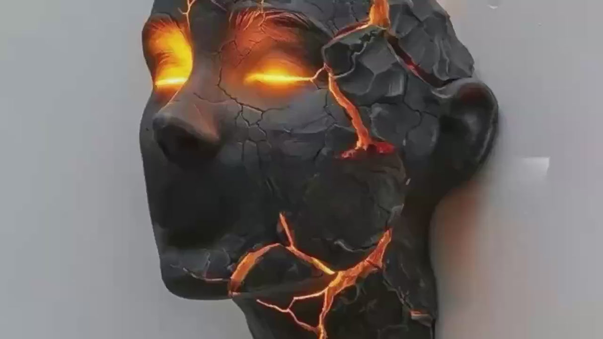 Shirin-Vägglampa i cracked Soul Vägglampor i Shattered soul kreativa figurer lysande harts prydnader skulptur.